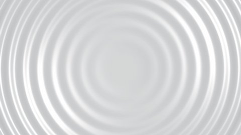 White business background. 3d render clean and corporate template. Abstract light gray texture with ripple effect. Elegant circle animation. Liquid surface with waves come from center. Seamless loop.