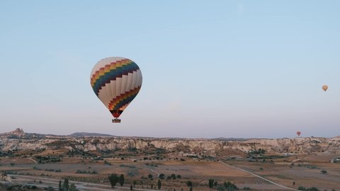Amazing visual show, view, experience. Flight hot air balloons in Cappadocia 4K