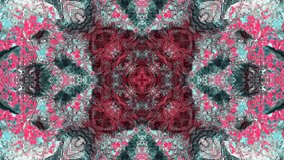 Abstract kaleidoscope background, 4K animation seamless loop pattern. Unique texture kaleidoscope design