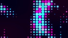A VJ loop style visual of an animated pattern moving over a LED wall, changing the color and intensity of the lights. This video loops seamlessly so you can repeat it forever.