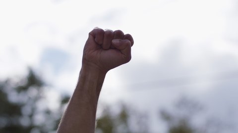 Social Justice. Raised first in solidarity for equality and justice for all. A better tomorrow starts now. Shot in 4k. 