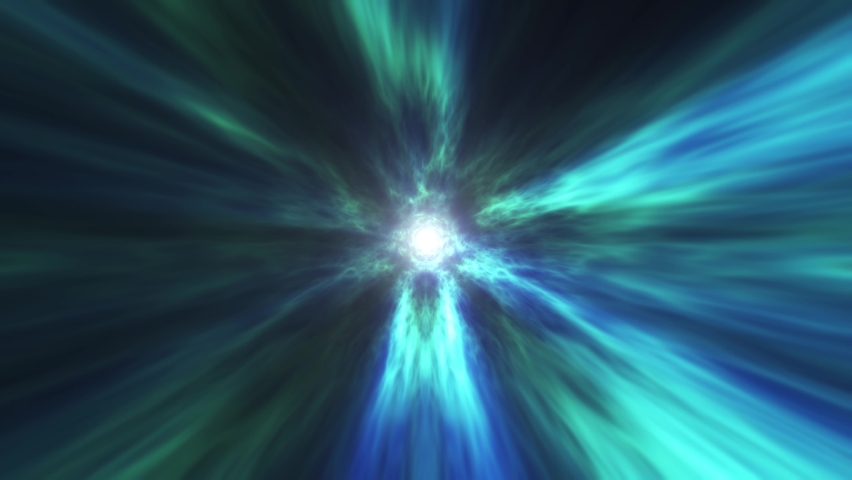 Abstract blue vortex time portal. Fantastic animation of an astral tunnel or travel wormhole with neon lights and brights. Concept of  space, energy , distortion of reality. This is a 4k background . Royalty-Free Stock Footage #1060066490