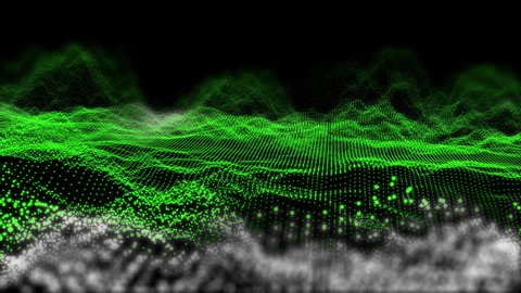Green waveform 3D motion graphic. This graphic also comes in different colors! For more, check out this seller's other videos.