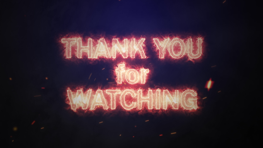 Thank You For Watching Fire Stock Footage Video 100 Royalty Free Shutterstock