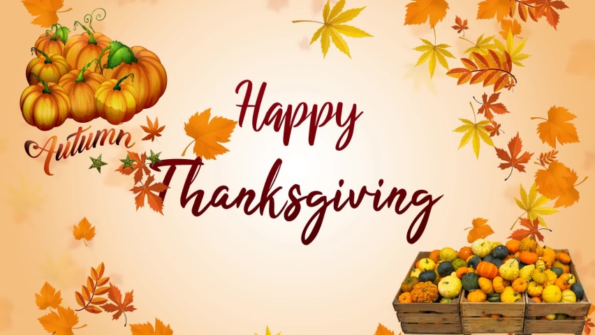 Thanksgiving base background with Pumpkin for Thanksgiving base Program seamless loopable HD Video