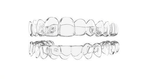 Removable and invisible dental retainer over white background