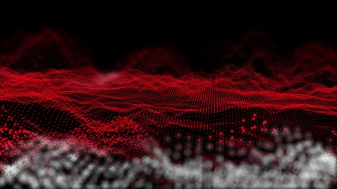 Red waveform 3D motion graphic. This graphic also comes in different colors! For more, check out this seller's other videos.