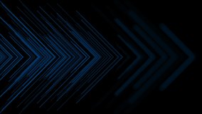 Dark blue minimal arrows lines abstract futuristic tech motion background. Seamless looping. Video animation Ultra HD 4K 3840x2160