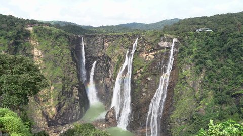 Water fall in karnataka natural wonder shot in 4k