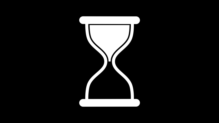 Hourglass waiting sign on transparent background with alpha channel. Animation of seamless loop. Royalty-Free Stock Footage #1060150787