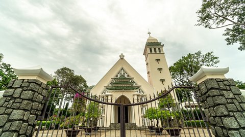Catholic Church of Vung Tau City, Vietnam - hyperlapse