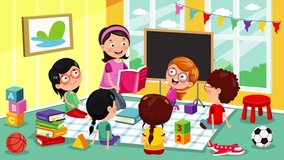 Teacher And Students At Preschool - Powered by Shutterstock - Get 15% off with code: PIKWIZARD15