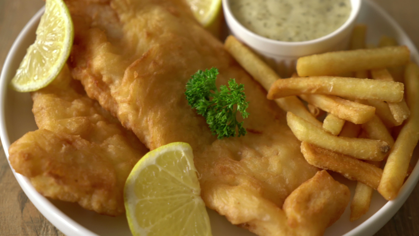 Fish and Chips with French Stock Footage Video (100% Royalty-free) 1060203047 | Shutterstock