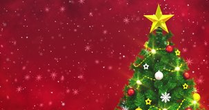 Download Free Christmas Tree On Red Background Loop Free Motion Graphics Backgrounds Download Clips Holidays PSD Mockup Template