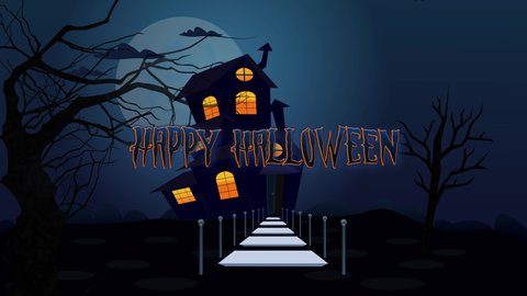 Haunted House On Top Hill Stock Vector (Royalty Free) 1758631475 ...