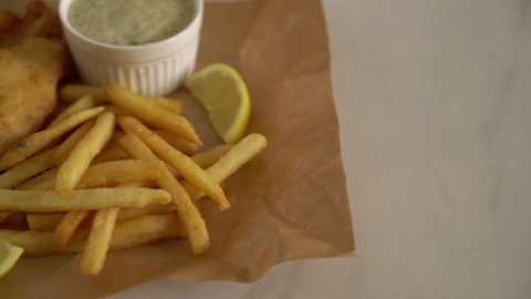 fish and chips with french fries