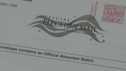 Bettendorf, Iowa - October 7, 2020 - 	Official Election Mail - Absentee Ballot -2020