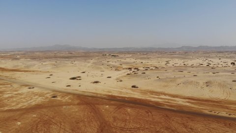 Aerial views of coastal desert area along the Red Sea near Sharma, western Saudi Arabia.