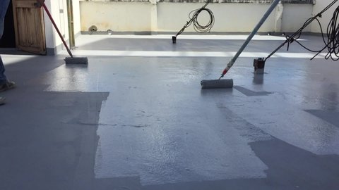The process of waterproofing the deck