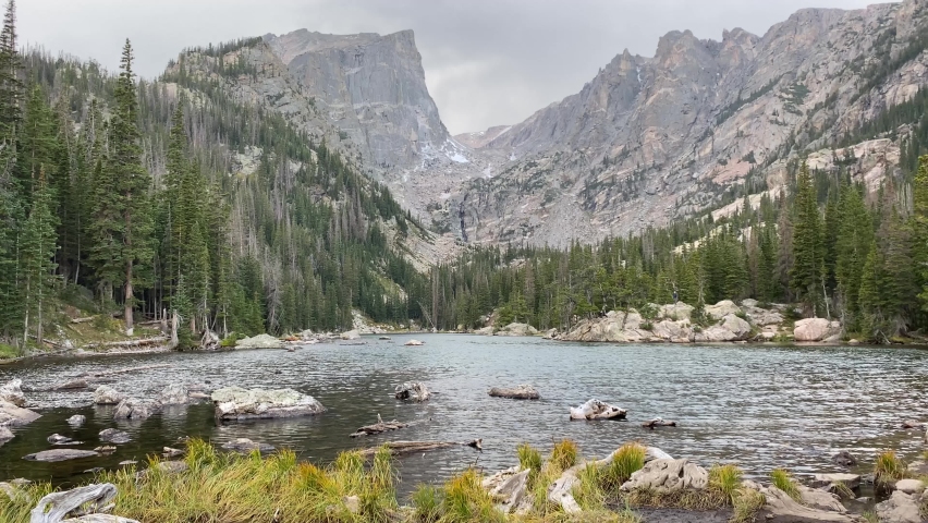 Scenic Dream Lake in Rocky Mountain National Park Colorado, in early autumn