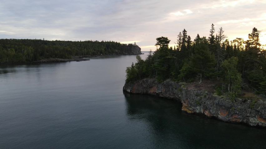 Split Rock light house State Park in Northern Minnesota during summer time, Lake Superior, up north, landscape