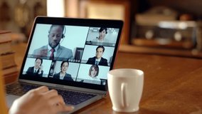 Video conference concept. Telemeeting. Videophone. Teleconference. Webinar.