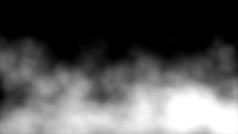 White fog on a black background. Material suitable for expressing smoke and dry ice.