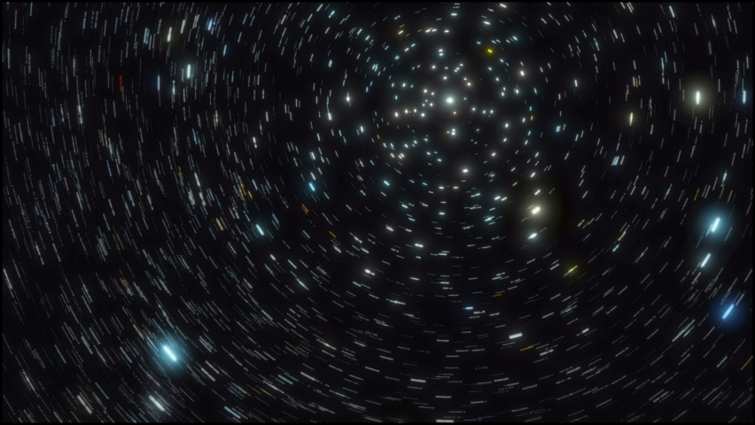 Star trail time-lapse Milky Way galaxy orbiting 4k
