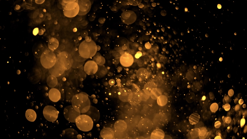 Golden Glitter Bokeh Particulate Background Stock Footage Video (100% ...