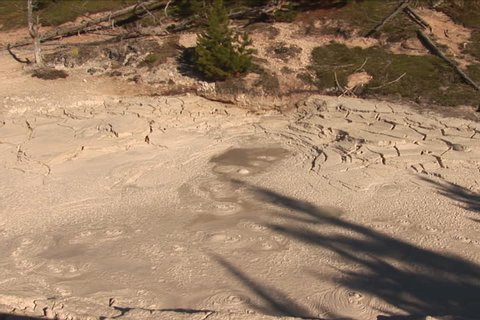 NTSC: Mud pot in Yellowstone - tilt up