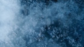 Aerial Flight Over Misty Forest Winter Mountain Pines Golden Hour Colors Beautiful Colors Sky Christmas New Year Nature Holiday Cinematic Flight 4k - Powered by Shutterstock - Get 15% off with code: PIKWIZARD15