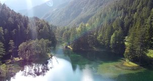 2k aerial video of the lake Fernsteinsee in Tyrol