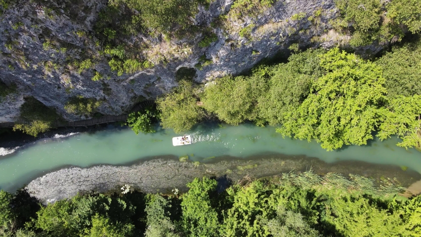 Aerial view of Iskar Panega Geopark along the Gold Panega River, Bulgaria
