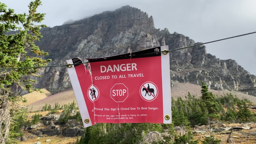 The Hidden Lake trail in Glacier National Park is closed due to dangerous grizzly bear activity.