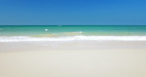 White sand beach of sea coast