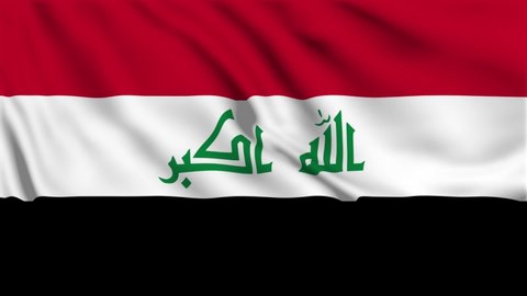 A beautiful view of Iraq flag video. 3d flag waving video. Iraq flag HD resolution. Iraq flag Closeup Full HD video.	
