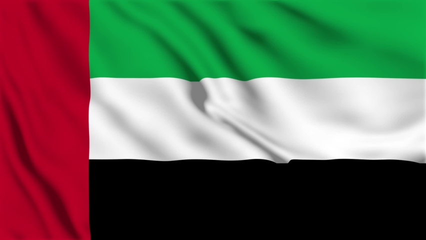 Uae flag is waving 3D animation. United Arab emirates flag waving in the wind. National flag of UAE . Sign of dubai seamless loop animation.	
 | Shutterstock HD Video #1060435366
