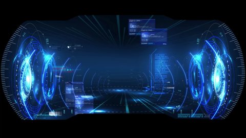 Modern for game background design Futuristic HUD, UX, GUI interface screen design. Sci-Fi Virtual Reality technology view display. Technology vr background. Template virtual reality gaming