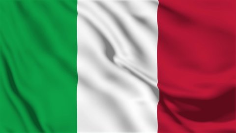 A beautiful view of Italy flag video. 3d flag waving video. Italy flag HD resolution. 