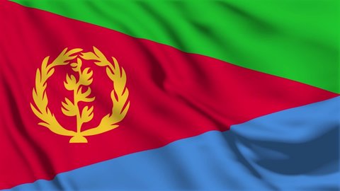 A beautiful view of Eritrea flag video. 3d flag waving video. Eritrea flag HD resolution. Eritrea flag Closeup Full HD video.	
