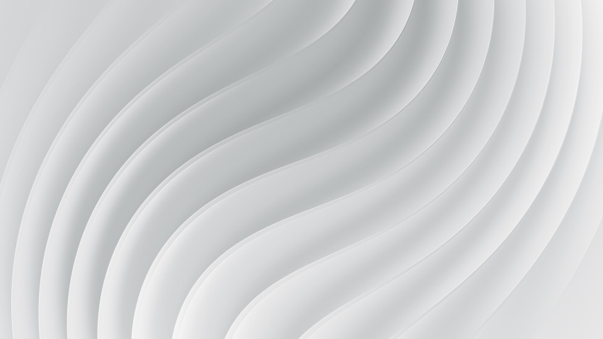 3d render white background. Bright clean business texture for creative concept. Simple minimal surface template. Light gray futuristic waves. Seamless loop. | Shutterstock HD Video #1060447912