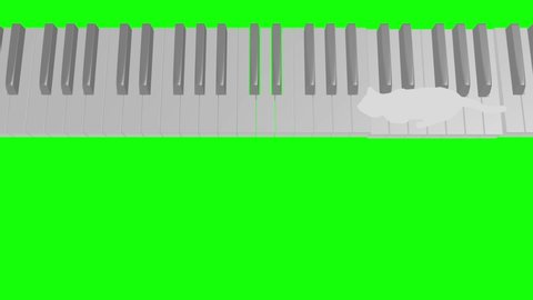 Cat silhouette Piano run loop pattern E