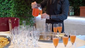 Waiter Serves Wine In Restaurant Free Stock Video Footage Download Clips Family