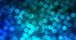 4K looping dark blue, green abstract animation with dots. Holographic abstract video with dots, circles. Flowing design for presentations. 4096 x 2160, 30 fps.