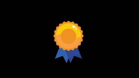 Medal Flat Animated Icon. 4k Animated Digital Currency Icon to Improve Your Project and Explainer Video