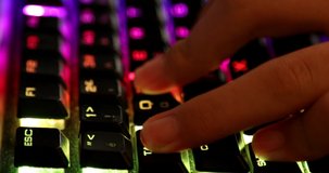 Cyber sport gamer press colorful LED back-lit keyboard