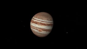 jupiter and his moons 3D rendering 4K