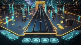 Advanced 3D: Action Virtual Arcade Video Game, Shooting Cubes in Cyberspace and Scoring Points. Colorful Immersive Fun for Fast and Intelligent Players. Entertainment with Creative Level Design