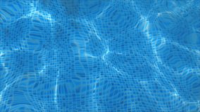 Video of moving water in the pool. Soft focus background.