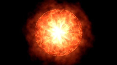 Rolling Burning Ball of Fire Sphere Glowing Sun Solar Fireball